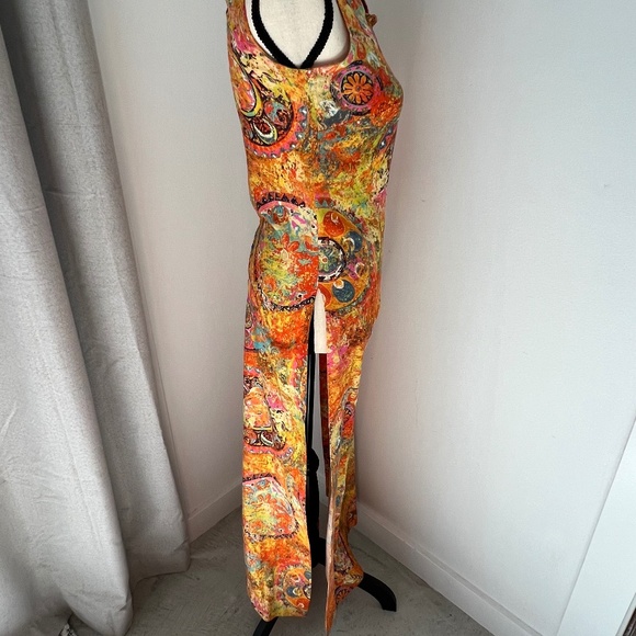 VTG 70s Liberty House by Sydney (Hawaii) Split Shirt/Dress with Long Pants Sz 6 - Picture 3 of 10